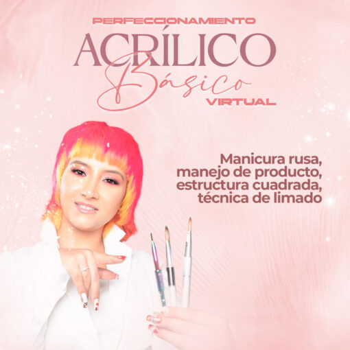 Curso online de perfeccionamiento de acrílico básico virtual